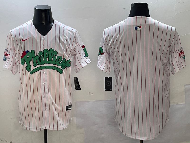 Men Philadelphia Phillies Blank White Fourth generation Joint Name Nike 2025 MLB Jersey style 1->philadelphia phillies->MLB Jersey
